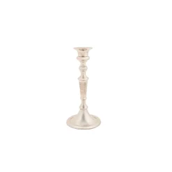 Karaca Kerzenständer-Vıctorıa Kleiner Mehrfach-Kerzenhalter 20 cm Silber Sılber