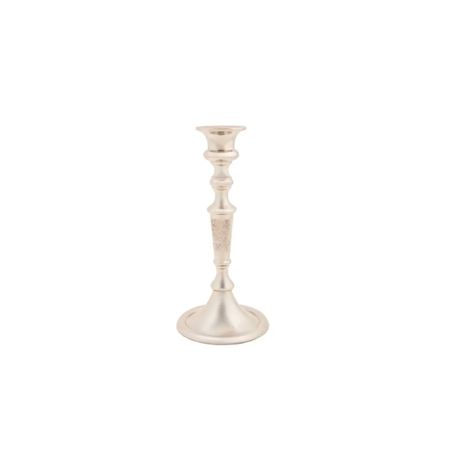 Karaca Kerzenständer-Vıctorıa Kleiner Mehrfach-Kerzenhalter 20 cm Silber Sılber