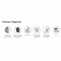 Karaca Teppich-Viskose Premium Gänsefuß Muster Teppich 160x230cm
